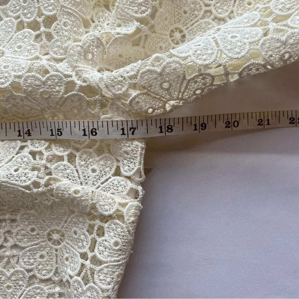 NWOT Kate Spade New York Ivory Daisy Lace Blouse Size 0